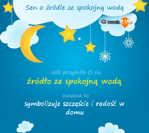 Sen o źródle ze spokojną wodą